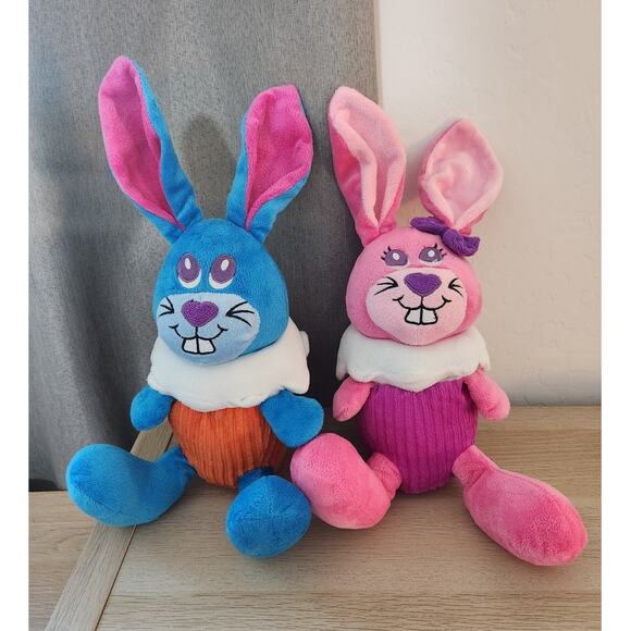 Sugar Loaf Cupcake Cuties Plush Blue Pink Rabbit Stuffed Animal Easter Bunny Toy - Picture 1 of 8